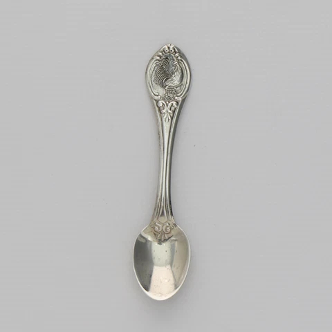 Vintage Franklin Mint Sterling Silver Salt Spoon Delaware Stock #282 Cover