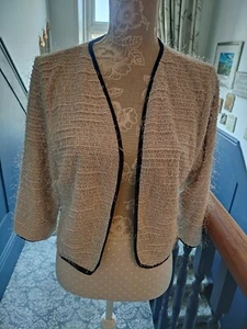 BNWT Occasion Jacket, Cream with Black Edge, size 16 - Picture 1 of 5
