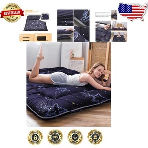 Japanese Style Black Futon Mattress - Versatile Sleeping Mat for Home & Camping - Picture 1 of 8