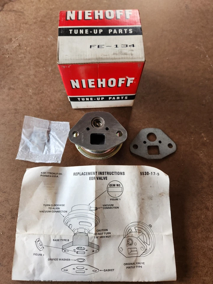 Válvula EGR EGV FE-134 Niehoff 73-89 GM Camiones Chevy Pontiac Buick Nuevo de Lote Antiguo Foto 1 de 4
