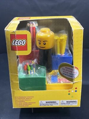 Lego Art Carousel Stationery Storage With Pencils Crayons Erasers Sharpener New - Image 1 of 4