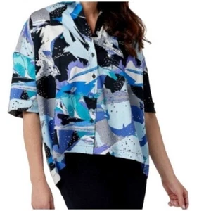 Chaqueta Camisa Attitudes by Renee con Botones Impreso Frontal 2X (606) - Imagen 1 de 8
