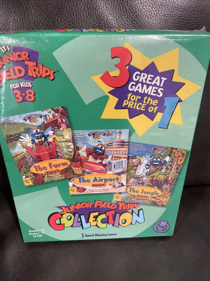 SEALED Let's Explore Junior Field Trips Collection PC Game BIG BOX Jungle Farm - Image 1 of 4