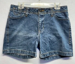 Levi Strauss Signature Stretch Denim Shorts Blue Jean Misses Size 10 - Picture 1 of 12
