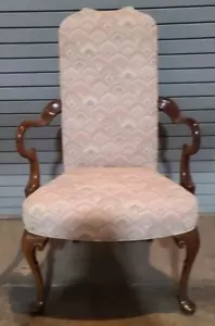 Southwood Queen Anne Style Mahogany Gooseneck Arm Chair Williamsburg Style - Picture 1 of 8