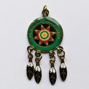Vintage St Joseph Indian School Native American Dream Catcher Pendant - Picture 1 of 4