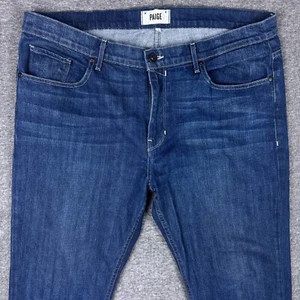 Paige Normandie Jeans Mens 38x35 Blue Denim Straight Stretch Modern Casual USA - Picture 1 of 13