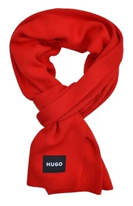 HUGO by HUGO BOSS - BUFANDA ZEVON C - ALGODÓN - hecho en ITALIA - ROJO - NUEVO - Imagen 1 de 2