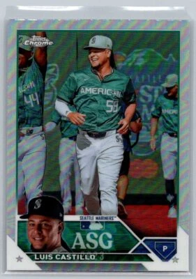 2023 Topps Chrome Update #ASGC-49 Luis Castillo All-Star Game Refractor MARINERS - Image 1 of 2