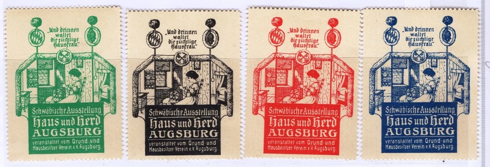 ES0163 - Poster Stamp Germany – Srhwabisch Exhibition – Hausfrau – housewives - Image 1 of 1