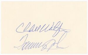 Tommy John & Claudell Washington Dual Signed Autograph 3x5 Index Card Auto