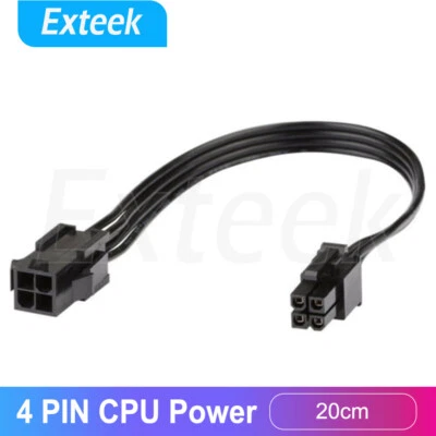 4 Pin ATX 12V P4 Male to Female CPU Power Supply Extension Cable - image 1 of 4