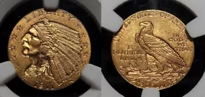 1911 D Strong D Quarter Eagle Gold $2 1/2 NGC 64+ CAC Key Date!! - Picture 1 of 9