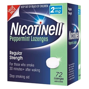 Nicotinell Regular Strength 2mg 72 Lozenges - Peppermint Stop Smoking Aid - Picture 1 of 1
