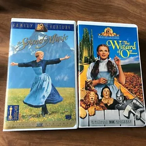 The Sound of Music & The Wizard of Oz VHS tapes in Clamshell - Picture 1 of 7