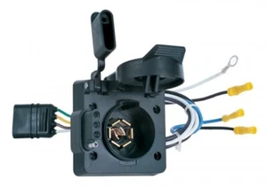 HOPKINS Multi Tow Trailer Wiring Connector Adapter 4 Flat To 4 Flat & 7-WayBlade - Bild 1 von 1
