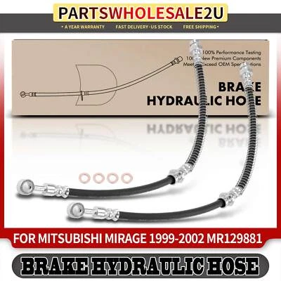 2x Manguera hidráulica de freno delantera izquierda y derecha para Mitsubishi Mirage 99-02 MR129881 Foto 1 de 4