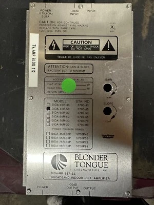 Blonder Tongue BIDA-RP Series Broadband Indoor Dist. Amplifier POWERS ON - Image 1 of 4