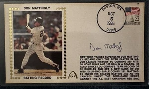 Don Mattingly SIGNED 1986 “BATTING RECORD" Gateway Stamp Cachet Envelope - Picture 1 of 1