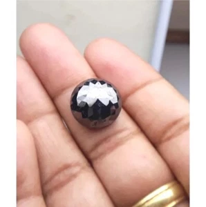 10.80 Ct Natural Round Shape Diamond Big Size Rose Cut Black Diamond Jewelry - Picture 1 of 9