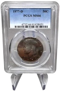 1977 D KENNEDY HALF DOLLAR 50C PCGS CERTIFIED MS 66 MINT STATE UNC (505) - Picture 1 of 2