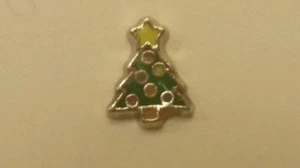 ***ALBERO DI NATALE*** Argento*Galleggiante*Fascino*Uso con Vivere*Memoria*Lockets - Foto 1 di 1