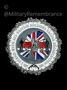 Stand With Soldiers Facing Prosecution Colours Lapel Pin (C231) - Picture 1 of 2