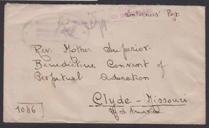 South Arica 1942 portada "Internees' Post" sin franqueo Clyde, MO CAMPO DE INTERNAMIENTO EE. UU. - Imagen 1 de 2