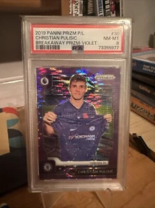 2019 Panini Violet Breakaway Rookie Prizm Soccer Christian Pulisic /75 PSA 8 - Picture 1 of 2