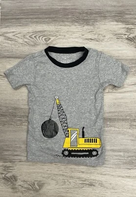 Carter's Gray 100% Cotton Graphic Short Sleeve Boy's Black Crew Neck Tee Size 4T - Image 1 of 4