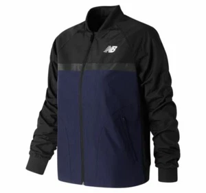 New Balance Women's NB Athletics Windbreaker Jacket Blue black Size S, M - Picture 1 of 2