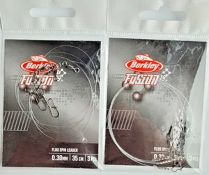 6x Berkley Fusion 19 Fluo Spin Leader Vorfach 0,30 mm 35 cm Fluoro TOP - Bild 1 von 2