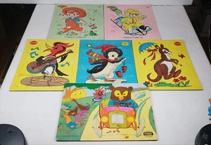 Built Rite Furry Sta-N-Place Puzzles Children & Anthropomorphic Animals Lot of 6 - Picture 1 of 7