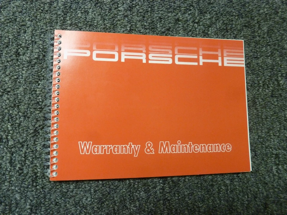 Porsche 911 Turbo Carrera 1988 convertible garantía y mantenimiento manual del propietario Foto 1 de 1