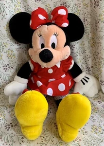 Walt Disney World Minnie Mouse Plush Stuffed Animal 17” Red Dress Polka Dots - Picture 1 of 10