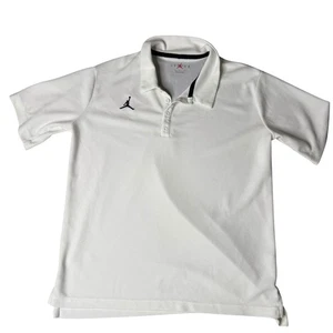 Jordan Golf Polo Shirt Athletic Training Performance White Polo Size M - Picture 1 of 6