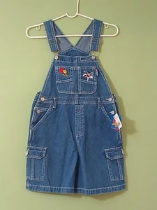 Looney Tunes Denim Overalls Tweety & Sylvester Embroidered Kids Overalls New - Picture 1 of 8