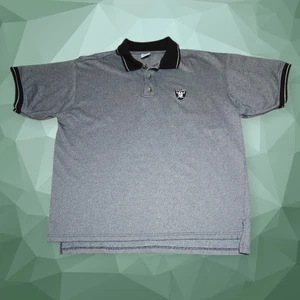 Camiseta polo de fútbol americano de la NFL tejida cruzada de los Raiders de colección blanca y negra XL - Imagen 1 de 7