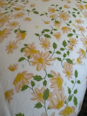 Funda nórdica DAISIES amarillo naranja rosa verde 92"X94" Full Queen 100 % ALGODÓN Foto 1 de 4