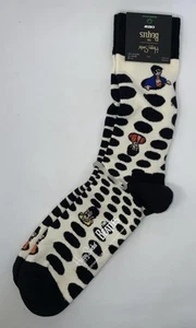 Happy Socks The Beatles Black L/white Long Soft Crew 41-46 - Picture 1 of 4