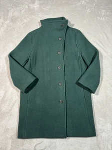 J Crew Nello Gori Coat Green Womens Size 2P Green Wool Old Money Pea Coat Style - Picture 1 of 10
