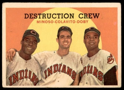 1959 Topps #166  Destruction Crew   Minoso  Colavito  Doby   VG+ - Image 1 of 2