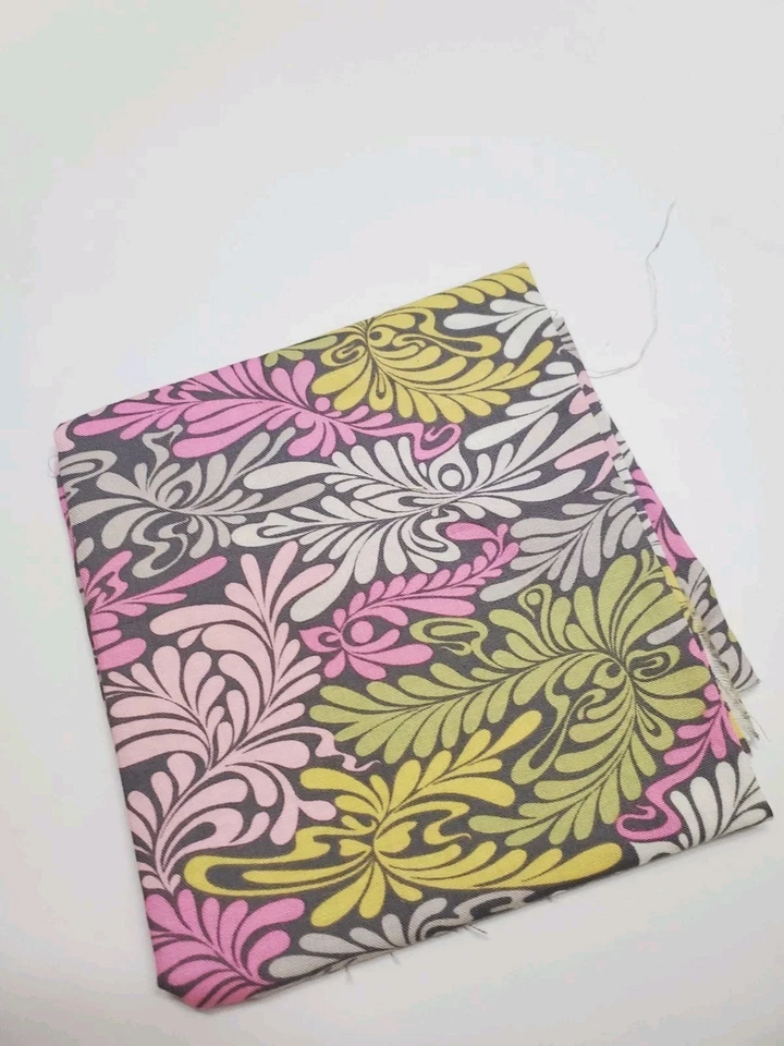 Tula Pink Fabric Moonshine Pink Gray Swirls Twirls Sew Quilt OOP FAT QUARTER  - Image 1 of 1