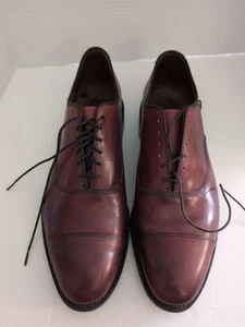 Zapatos de vestir Oxford Allen Edmonds Park Avenue para hombre talla 10D de cuero coñac con puntera - Imagen 1 de 8