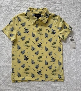 Polo Ralph Lauren Little Boys Cotton Jersey Polo Bear Polo Shirt Yellow Sz 6 NWT - Picture 1 of 6