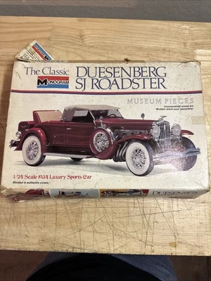Monogram DUESENBERG SJ ROADSTER 1/24 Scale 1934 Luxury Sports Car  NEW Open Box - Image 1 of 3