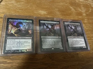 Sheoldred, Whispering One x 3 Foil Promo / Regular / Secret Lair New Phyrexia - Picture 1 of 8