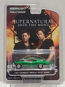 Greenlight Hollywood Supernatural 1967 Chevrolet Impala Sports Sedan Green - Picture 1 of 5