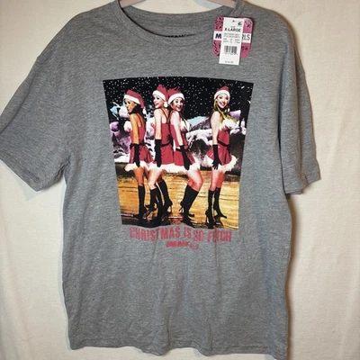 Mean Girls Christmas Is So Fetch Graphic T-Shirt Movie Size L Lindsay Lohan Gray - Image 1 of 4