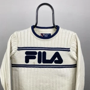 Fila Knit Sweatshirt Vintage Jumper Top - Brown - Mens XS - Picture 1 of 6